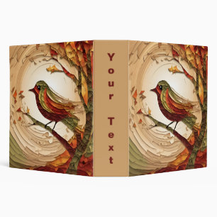 Classeur Collage d'oiseaux d'automne