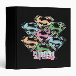 Classeur Collage du logo de Supergirl Pastel