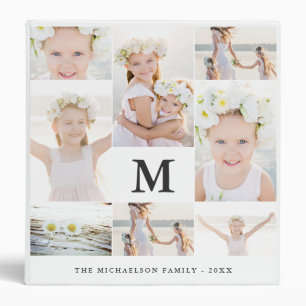 Classeur Collage photo classique avec monogramme et nom
