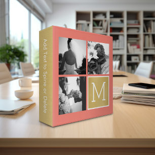 Classeur Collage photo mariage avec monogramme