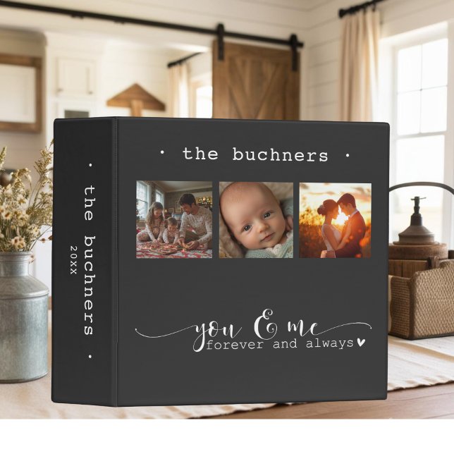 Classeur Collage photo moderne You & Me Toujours photo (Modern Photo Collage You & Me Forever Always Photo 3 Ring Binder)