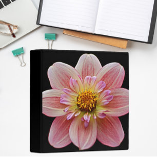 Classeur Collarette rose Dahlia sur Floral noir