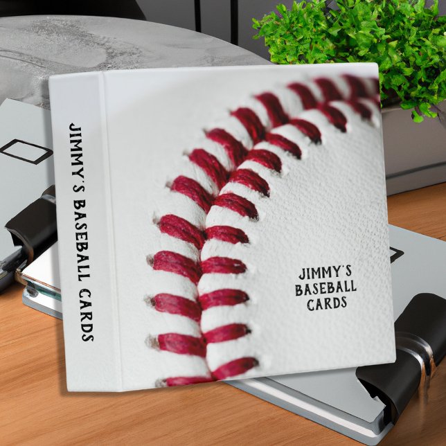 Classeur Collecteur de carte de gros plan de baseball blanc (Créateur téléchargé)