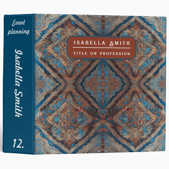 Classeur Collection de motifs anciens persans populaires ma (Devant/Côté)