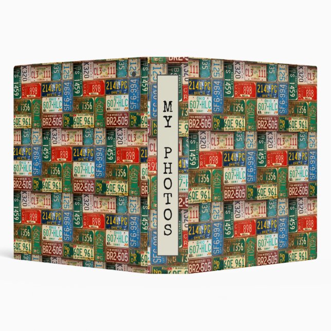 Classeur Collection de plaques de licence rouillées (Arrière-plan)