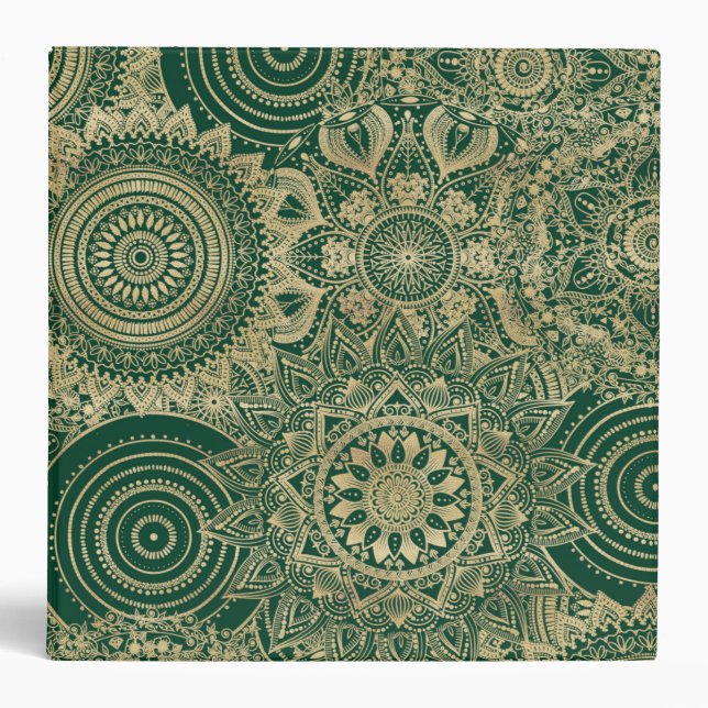 Classeur Collection Mandala Gold Green (Devant)
