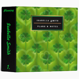 Classeur Collection moderne de trèfle vert 4 listes
