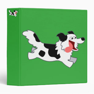 Classeur Collie de bordure du dessin mignon