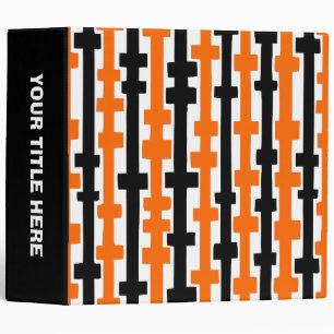 Classeur Colonnes Abstraites (2,0 po) orange et noir