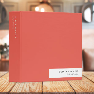 Classeur Colorbloc Gras Rouge Moderne Minimaliste Simple