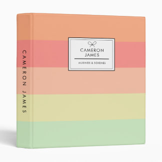 Classeur Colorblock Horizontale Bande rose et vert