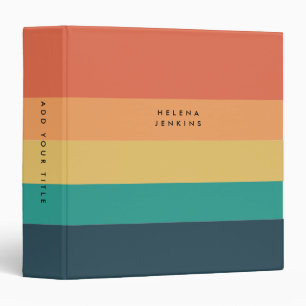 Classeur Colorblock Monogramme horizontal à bandes colorées