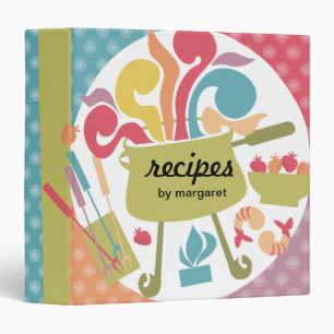 Classeur coloré fou de recette de pot de fondue