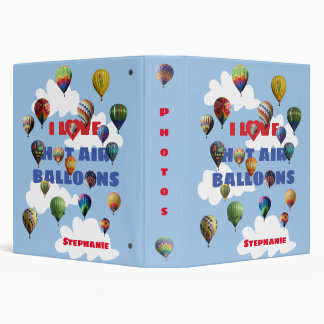 Classeur Coloré I Loful Hot Air Balloons Sky Clouds Nom
