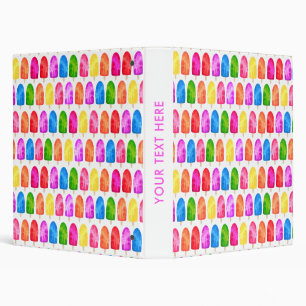 Classeur Coloré Popsicle Ice Lolly motif