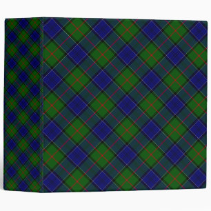 Classeur Colquhoun tartan bleu vert plaid
