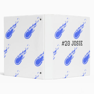 Classeur comète bleu avec personnalisation