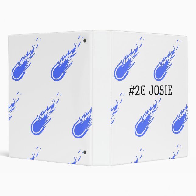 Classeur comète bleu avec personnalisation (Arrière-plan)