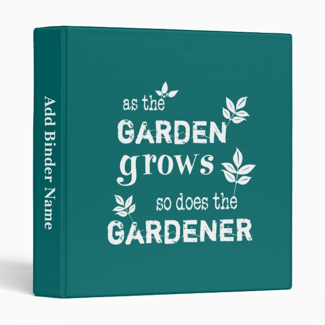 Classeur Comme le jardin élève ainsi fait le jardinier (Devant/Côté)