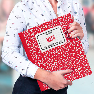 Classeur Composition Carnet Ecole Étudiante Rouge