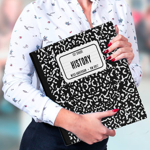 Classeur Composition Carnet Étudiant Enseignant noir