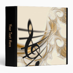 Classeur Composition de Clé Treble Gold Musicien