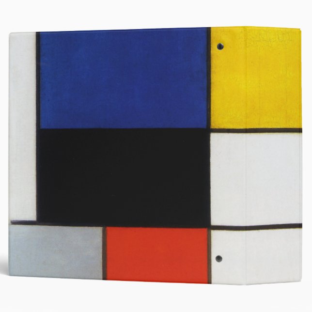 Classeur Composition, Mondrian (Dos/Côté)