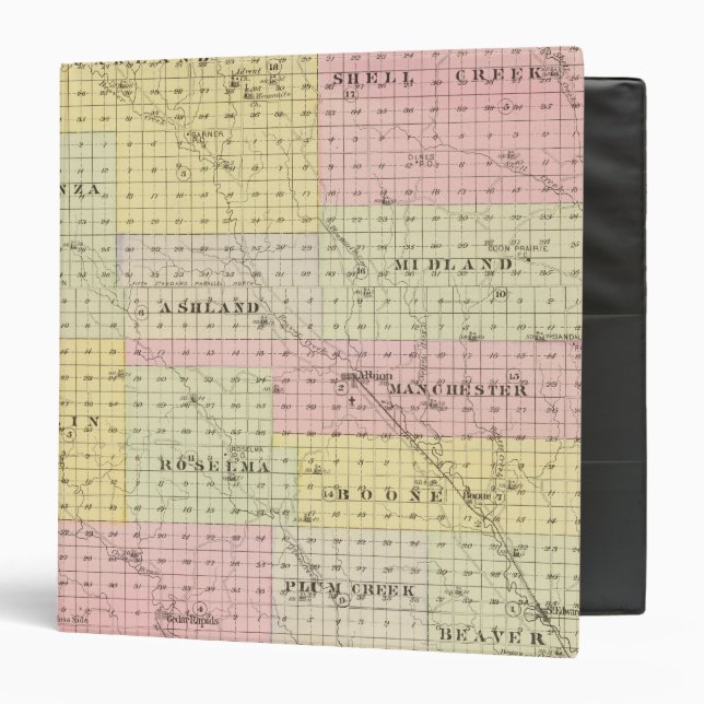 Classeur Comté de Boone, Nebraska (Devant/Intérieur)