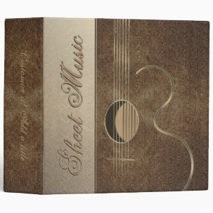 Classeur Conception 2" de logo de guitare acoustique