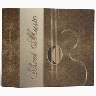 Classeur Conception 2" de logo de guitare acoustique