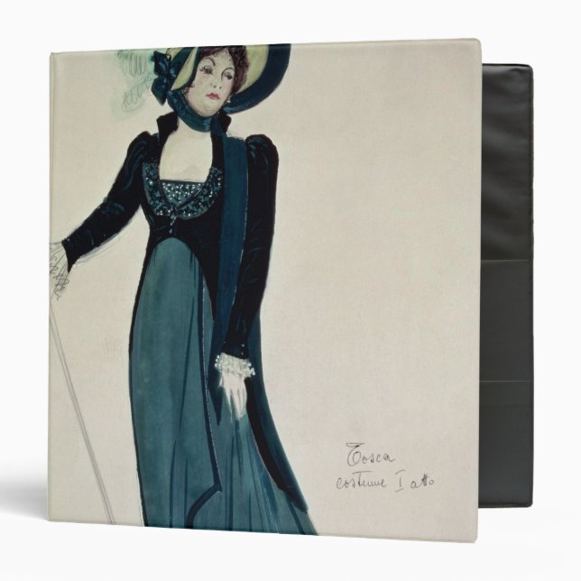 Classeur Conception de costume pour Tosca (Devant/Intérieur)