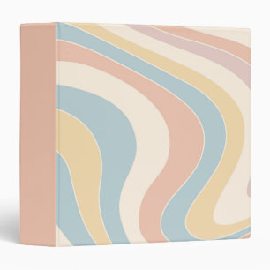 Classeur Conception des vagues de style rétro pastel super