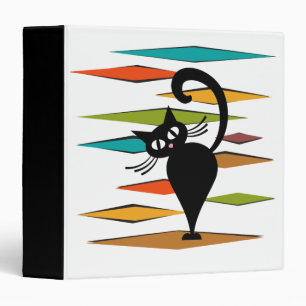 Classeur Conception du chat noir du milieu du siècle