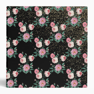 Classeur Conception romantique de pivoine fleurie et de con