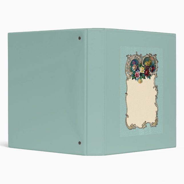 Classeur Conception rose de frontière de joli blanc chic (Arrière-plan)