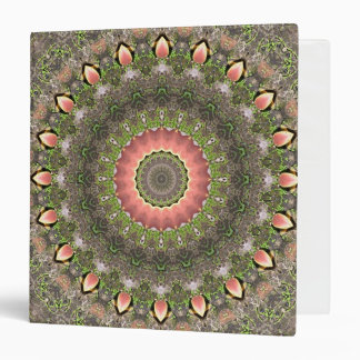Classeur Conception rose et verte de mandala