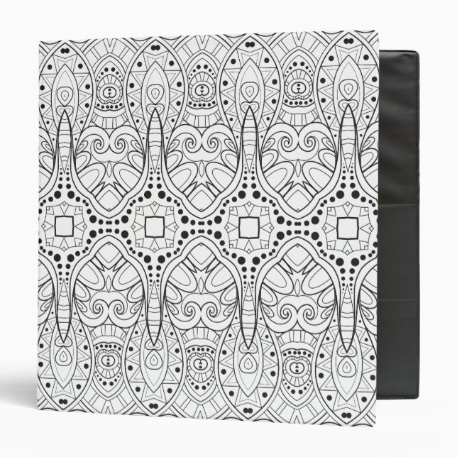 Classeur Conception tribale de Zendoodle (Devant/Intérieur)