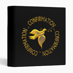Classeur Confirmation d'or et Esprit Saint