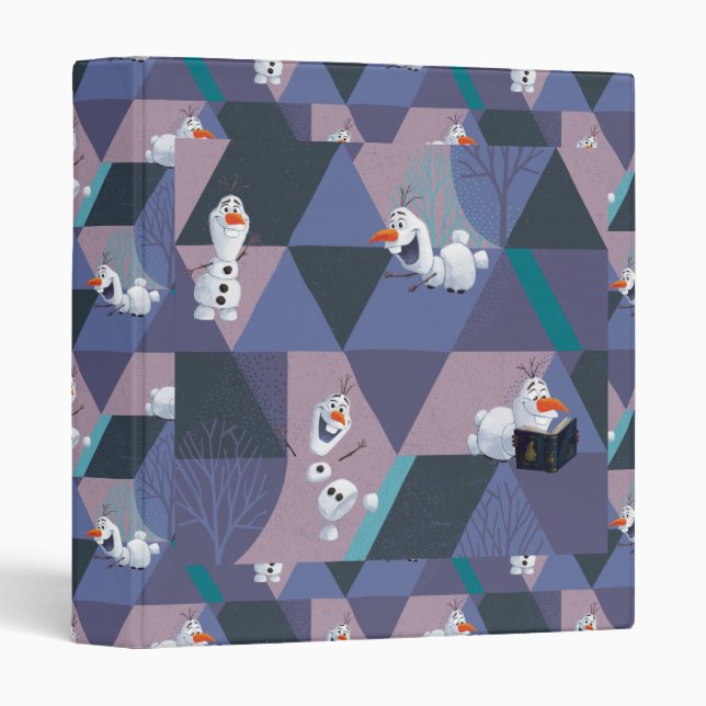 Classeur Congelé 2 | Motif géométrique violet Olaf (Devant/Côté)