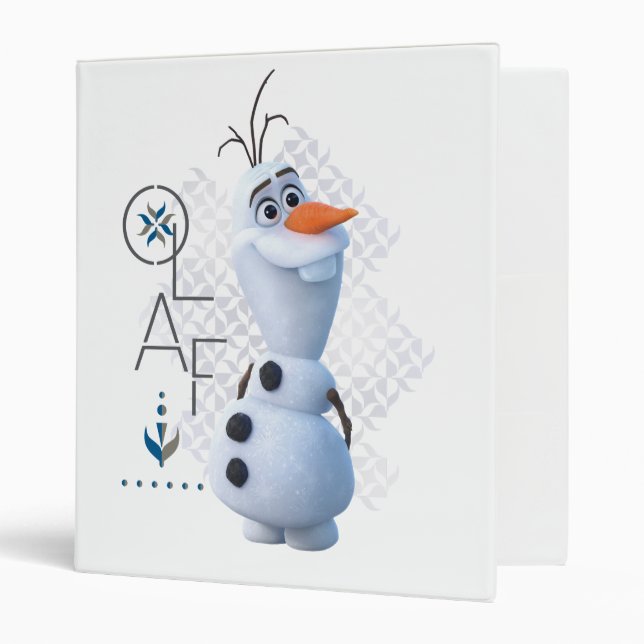 Classeur Congelé 2 : Olaf avec nom stylisé Graphique (Devant/intérieur)