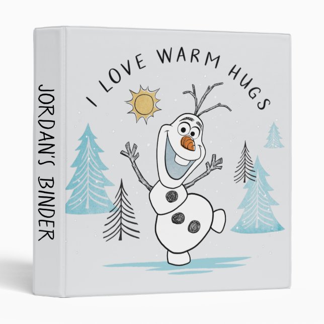 Classeur Congelé 2 | Olaf "I Love Warm Hugs" Croquis (Devant/Côté)