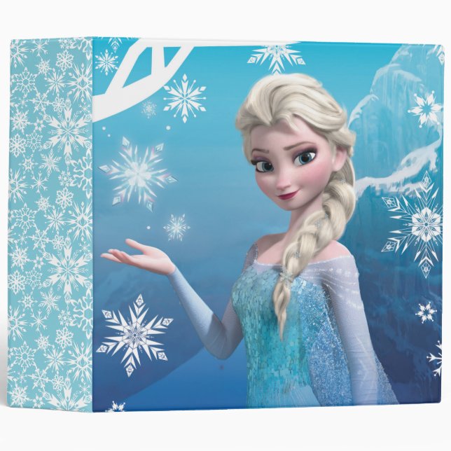 Classeur Congelé | Elsa au-dessus du sourire des épaules (Devant/Côté)