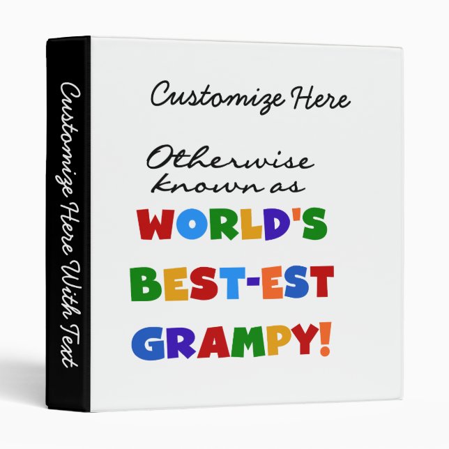 Classeur Connu par ailleurs comme le meilleur cadeau Grampy (Devant/Côté)