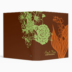Classeur Contempo Floral (cannelle/vert menthe)
