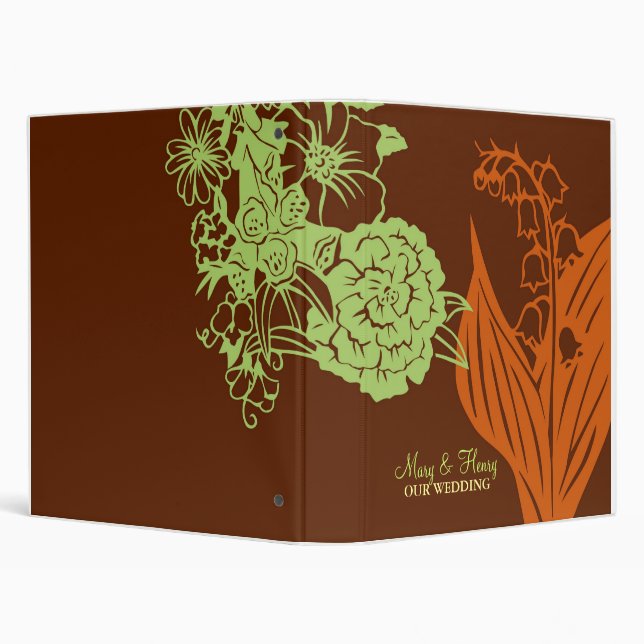 Classeur Contempo Floral (cannelle/vert menthe) (Arrière-plan)