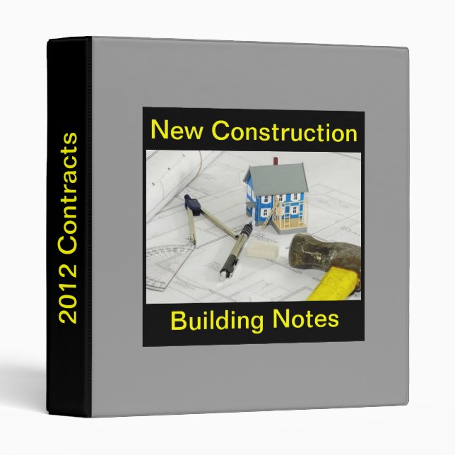 Classeur Contrat de construction de 2012 - Nouvel encart de (Devant/Côté)
