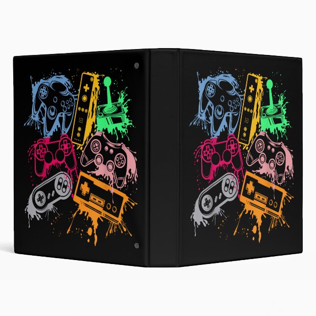 Classeur Contrôleurs de console de jeu vidéo Retro 80's 90' (Arrière-plan)