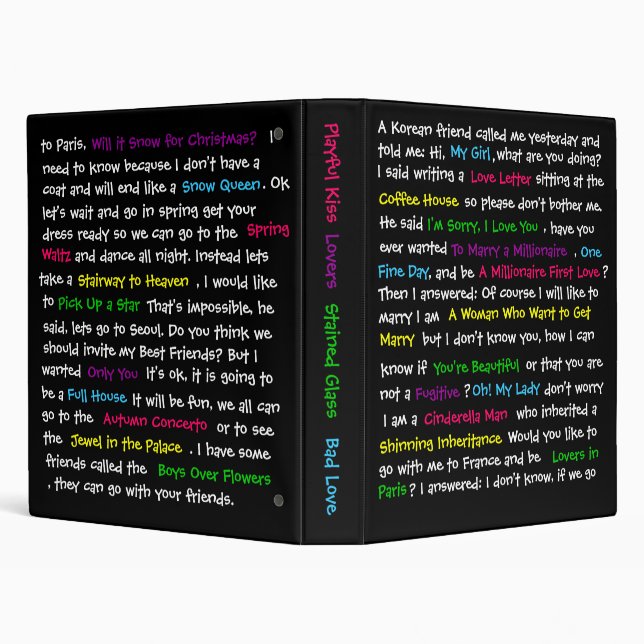 Classeur Conversation coréenne de drame (Arrière-plan)