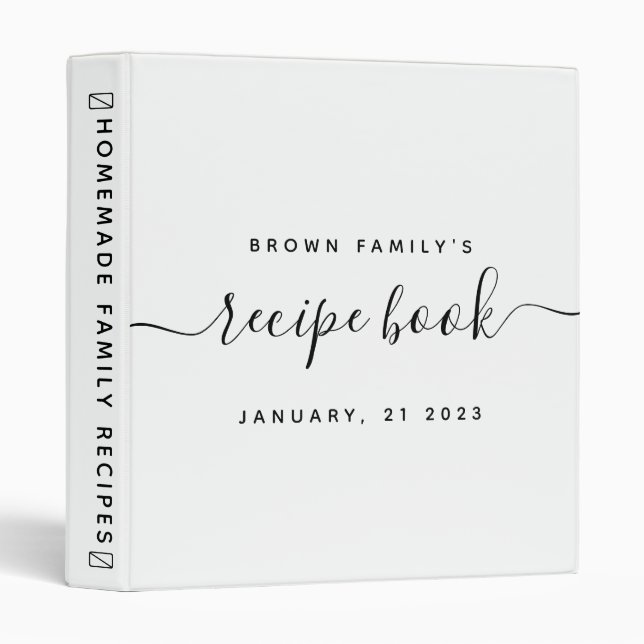 Classeur Conversion de mesure Recettes de Cuisines simples (Devant/Côté)