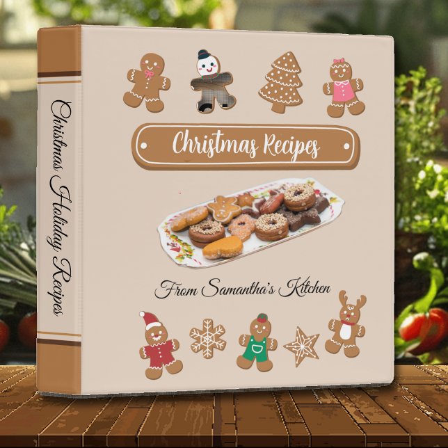 Classeur Cookies de Noël Recette Livre de recettes 3 Classe (Créateur téléchargé)